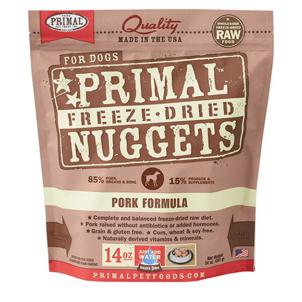 Primal Canine Raw Freeze-Dried Pork Formula 脫水凍乾豬肉狗糧配方 14oz